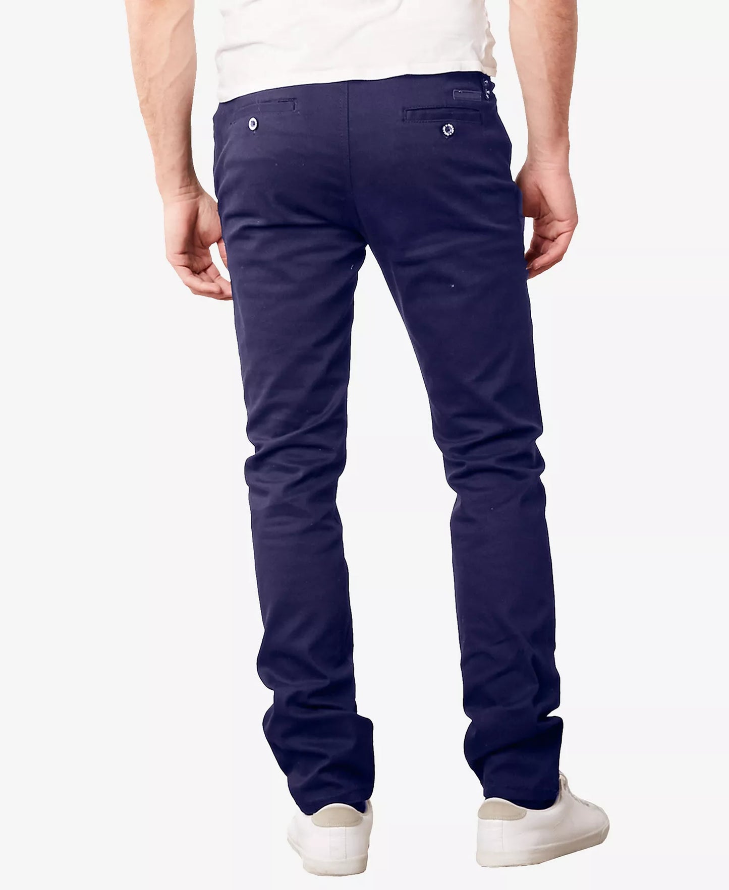 Galaxy by Harvic Men's Super Stretch Slim Fit Chino Pants  Navy W36xL30