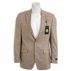 LAUREN RALPH LAUREN Men's Lexington Ultra Flex Suit Jacket Blazer  Color Tan/Blue Size 40LONG