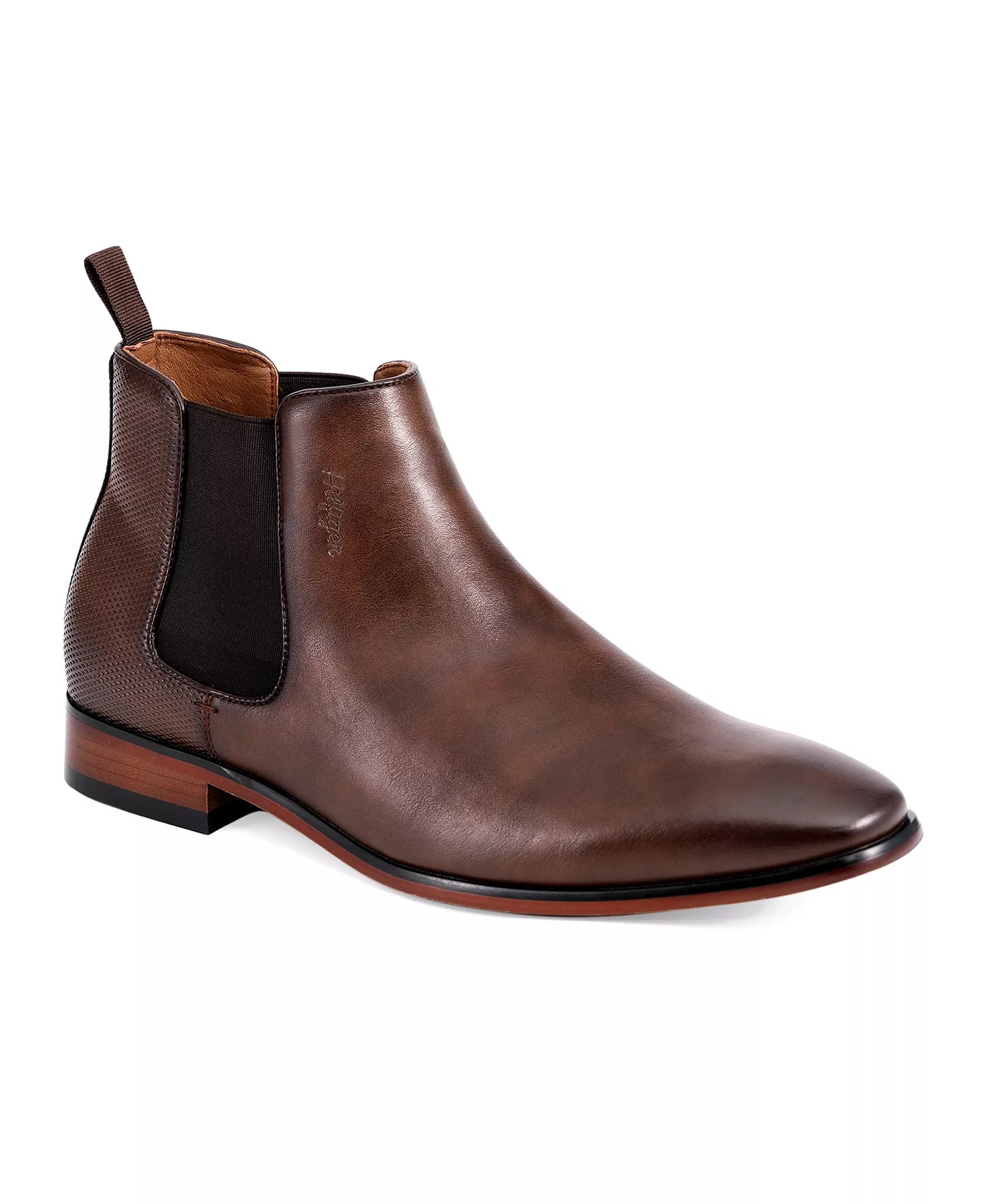 Tommy Hilfiger Men's Sesame  Chelsea Dress Boots  Dark Brown Size 8