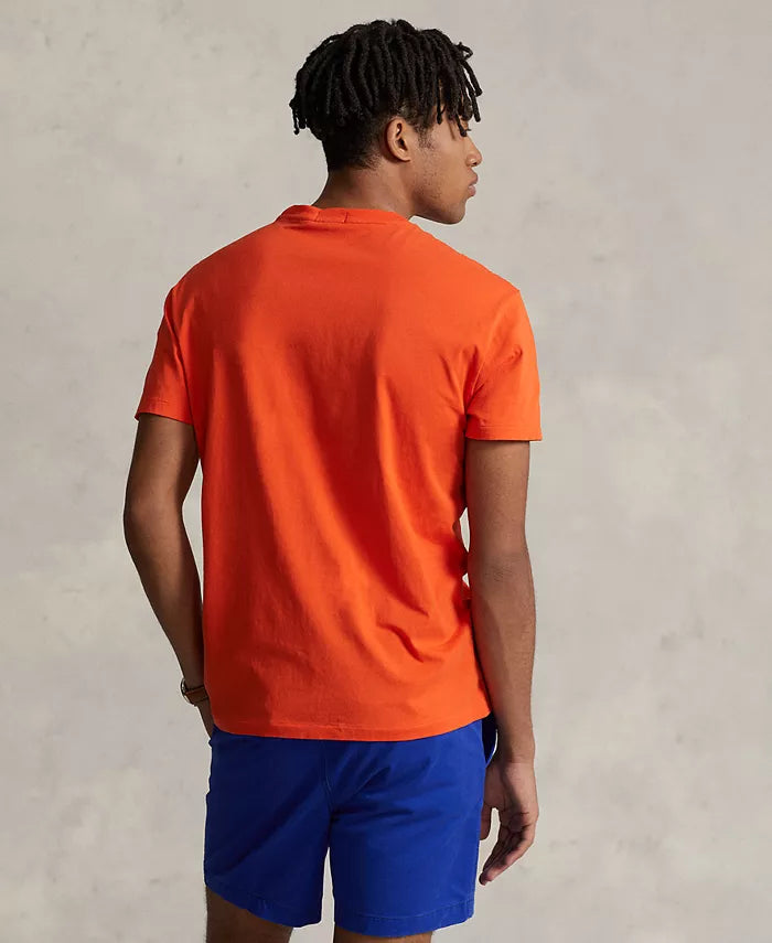 Polo Ralph Lauren Men's Cotton Classic-Fit Jersey Graphic T-Shirt  Elite Orange Size 2XL