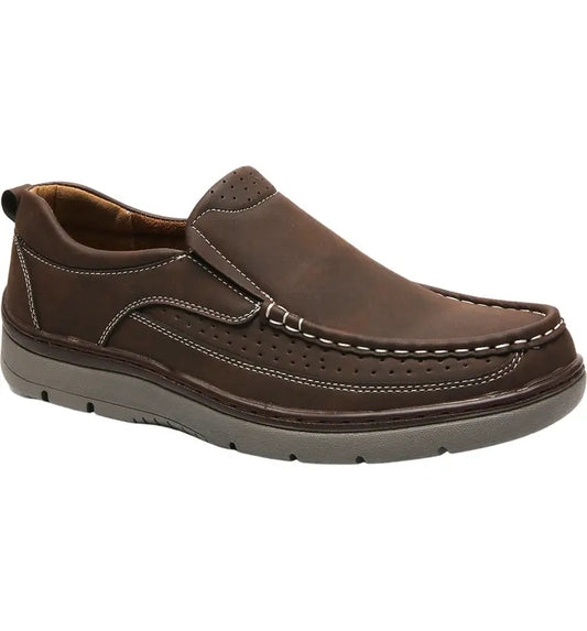 Aston Marc Men's Slip On Comfort Loafers  Brown Size 8