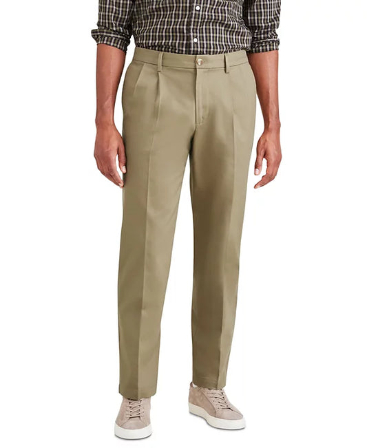 Dockers Men's Signature Classic Fit Pleated Pants  New British Khaki W38xL29