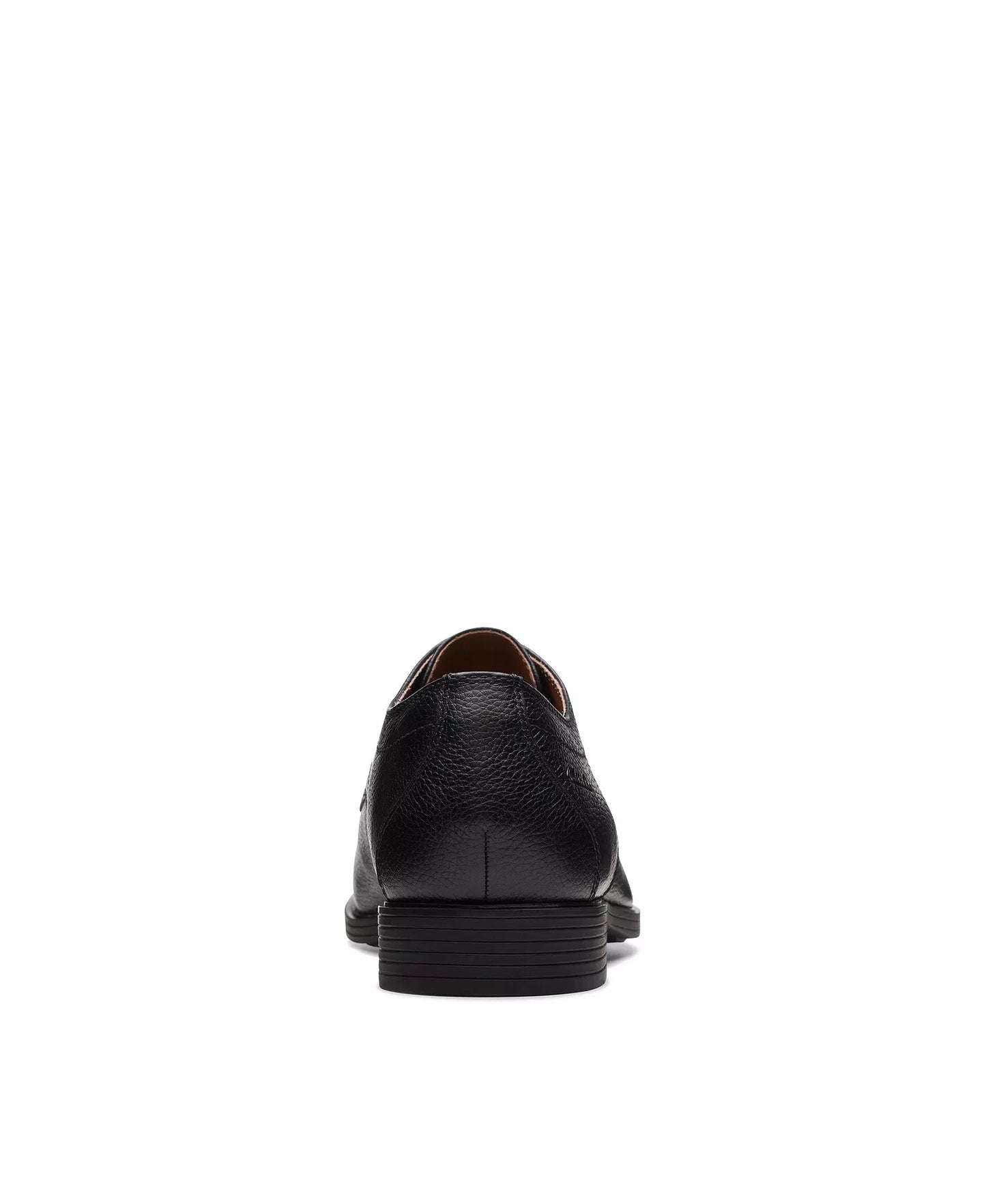 Clarks Men's Whiddon Apron Oxford Dress Shoes  Black Tumbled Leather Size 11.5
