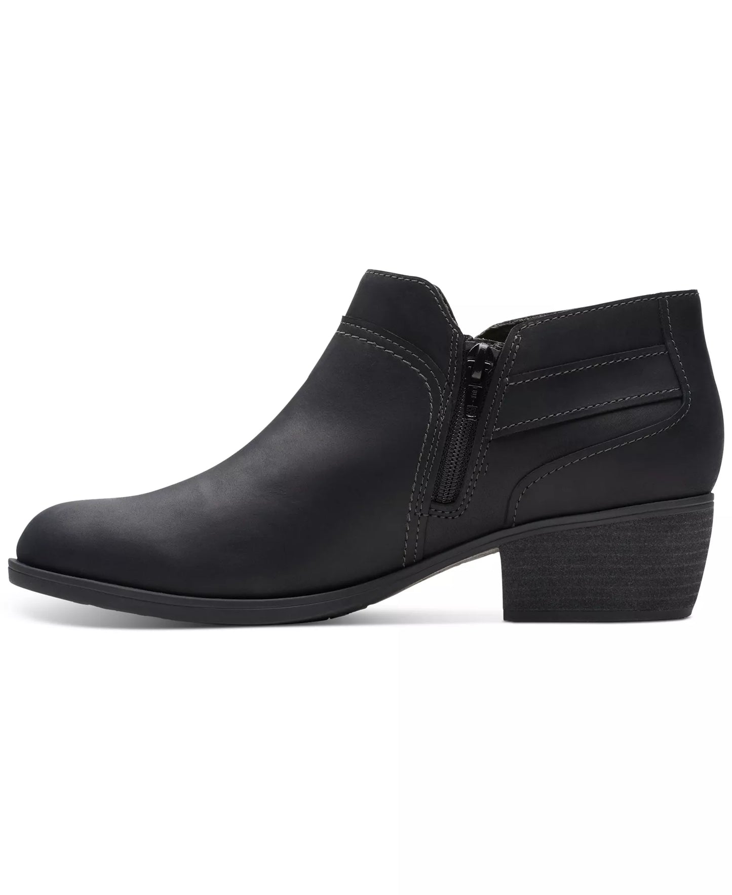 Clarks Women's Charlten Grace Buckled Ankle Booties  Black Size 6