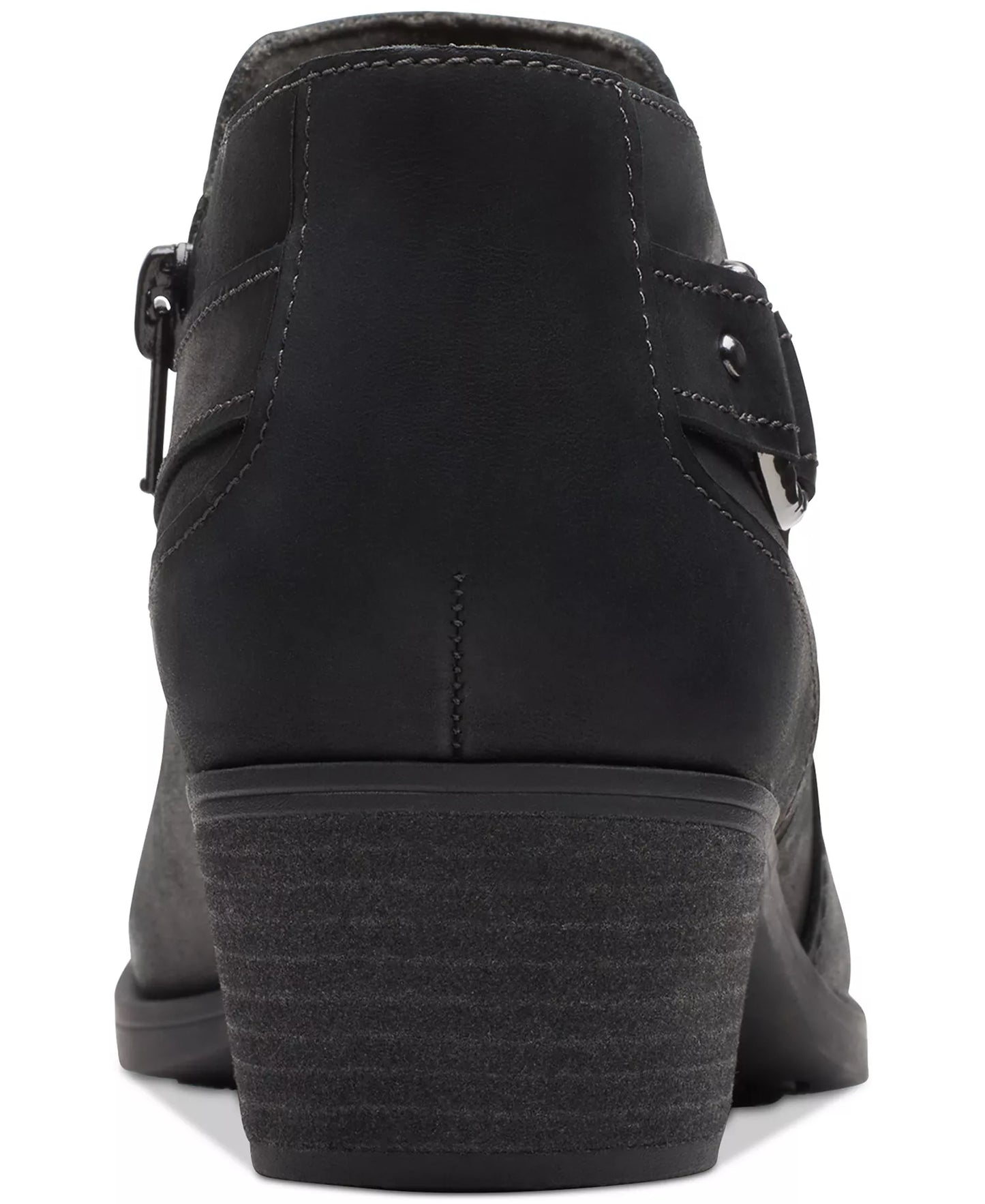 Clarks Women's Charlten Grace Buckled Ankle Booties  Black Size 6