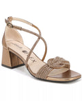 LifeStride Women's Captivate Strappy Block Heel Dress Sandals  Bronze Vegan Leather Size 7.5