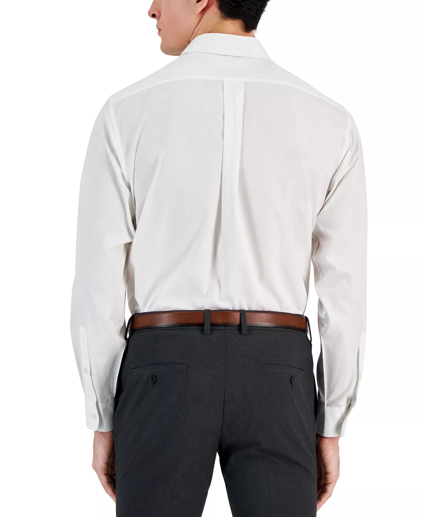 Men's Regular-Fit Performance Dress Shirt White 17.5 32/33