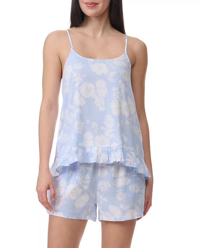 Splendid Women's 2-Pc. Ruffled-Hem Boxer Pajamas Set  Shadow Floral Size XL