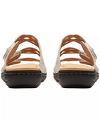Clarks Women's Laurieann Ruby Scalloped Twist Sandals  White Leather Size 5