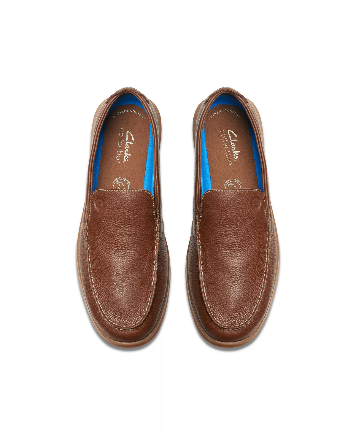 Clarks Men's Flexway Step Slip On Shoes   Light Brown Leather Size 11W