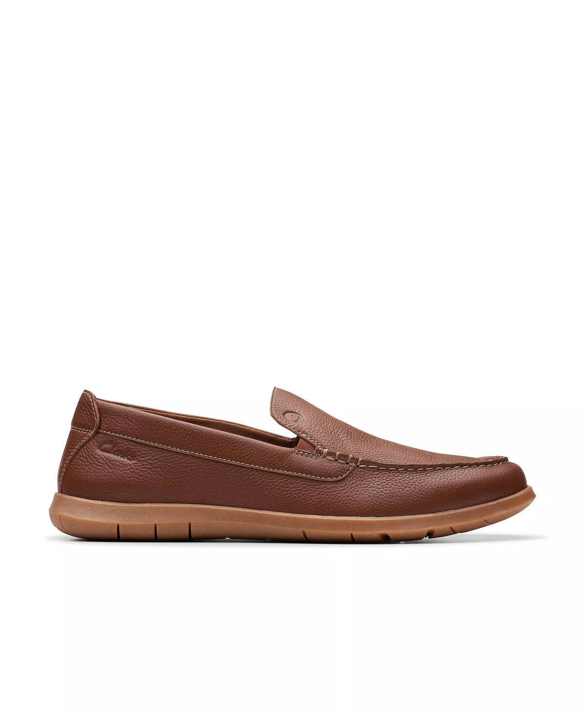 Clarks Men's Flexway Step Slip On Shoes   Light Brown Leather Size 11W