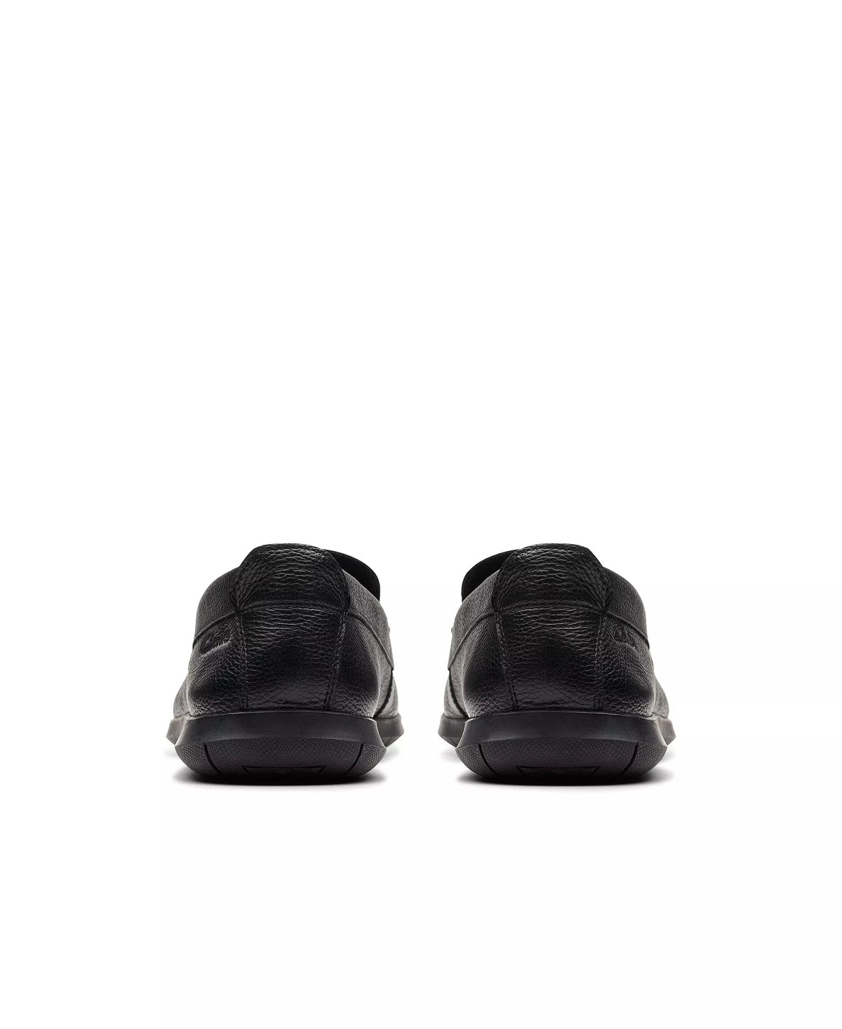 Clarks Men's Flexway Step Slip On Shoes Black Tumbled Leather Size 9