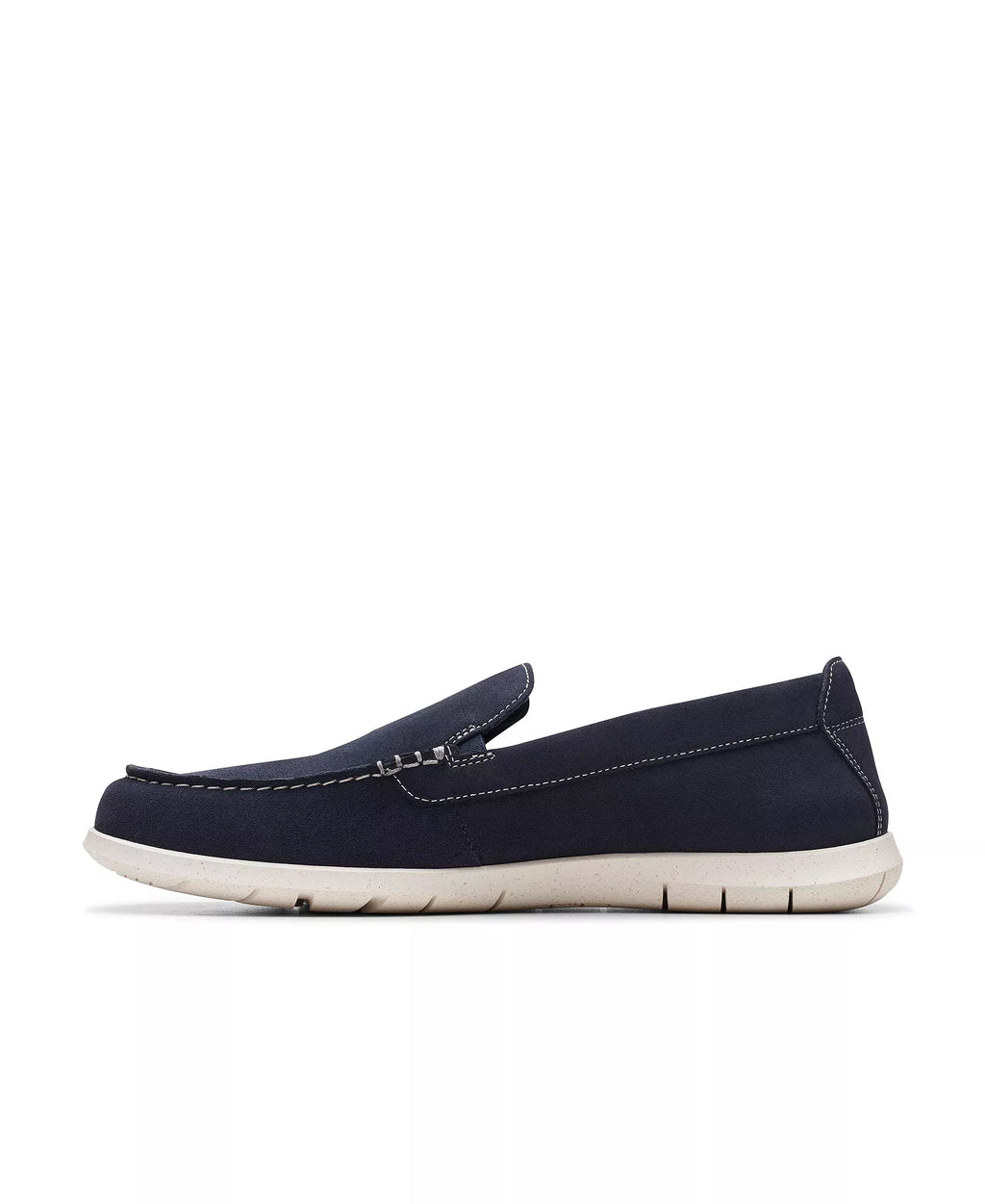 Clarks Men's Flexway Step Slip On Shoes  Navy Suede Size 9