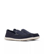 Clarks Men's Flexway Step Slip On Shoes  Navy Suede Size 9
