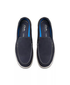 Clarks Men's Flexway Step Slip On Shoes  Navy Suede Size 9