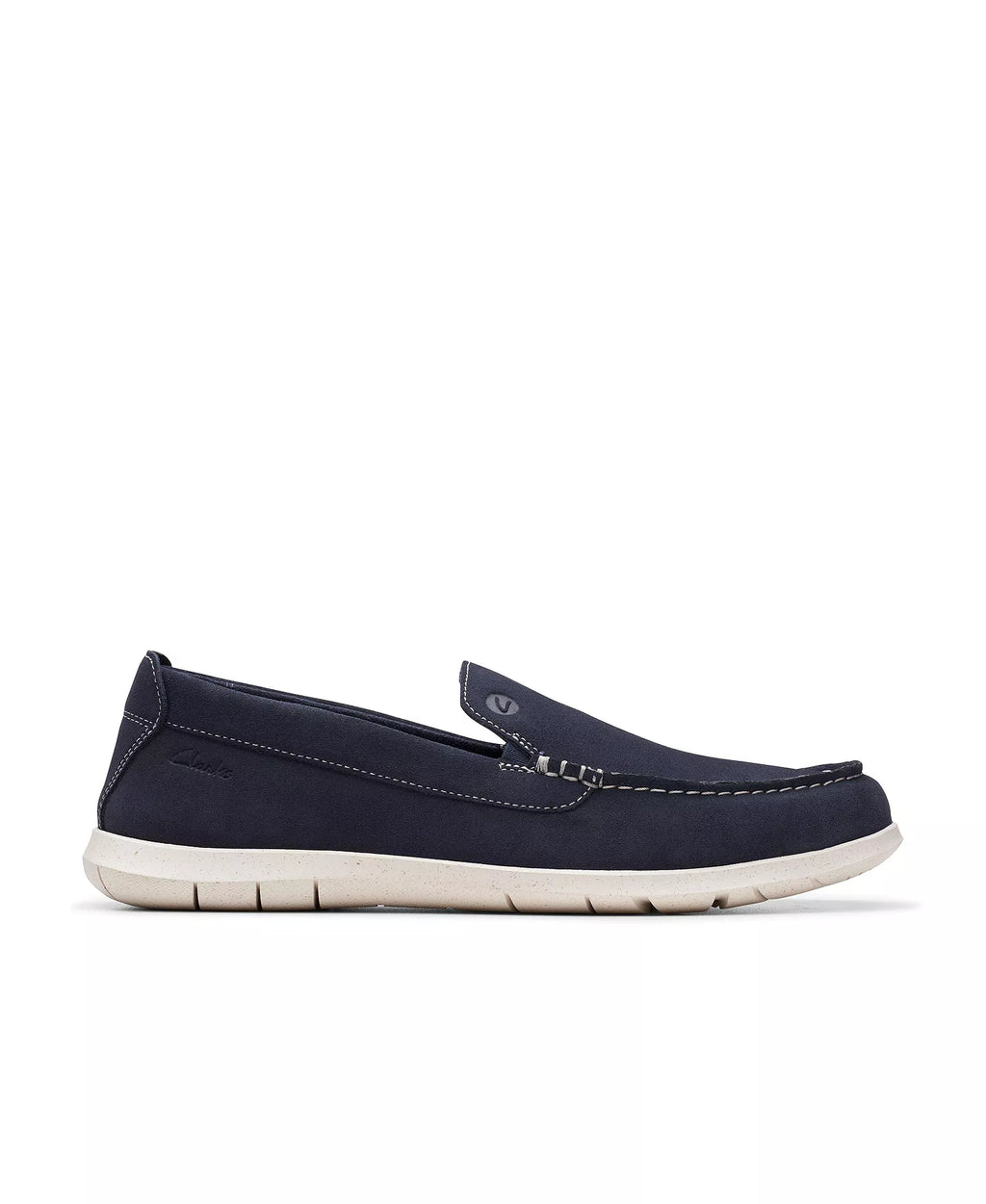 Clarks Men's Flexway Step Slip On Shoes  Navy Suede Size 9