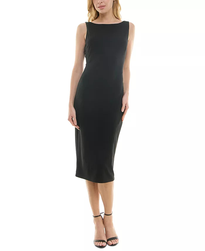 B Darlin Juniors Embellished Midi Bodycon Dress  Black/Pearl Size 3/4