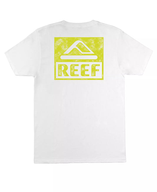 REEF Men's Wellie Too Short Sleeve T-Shirt  White Size L