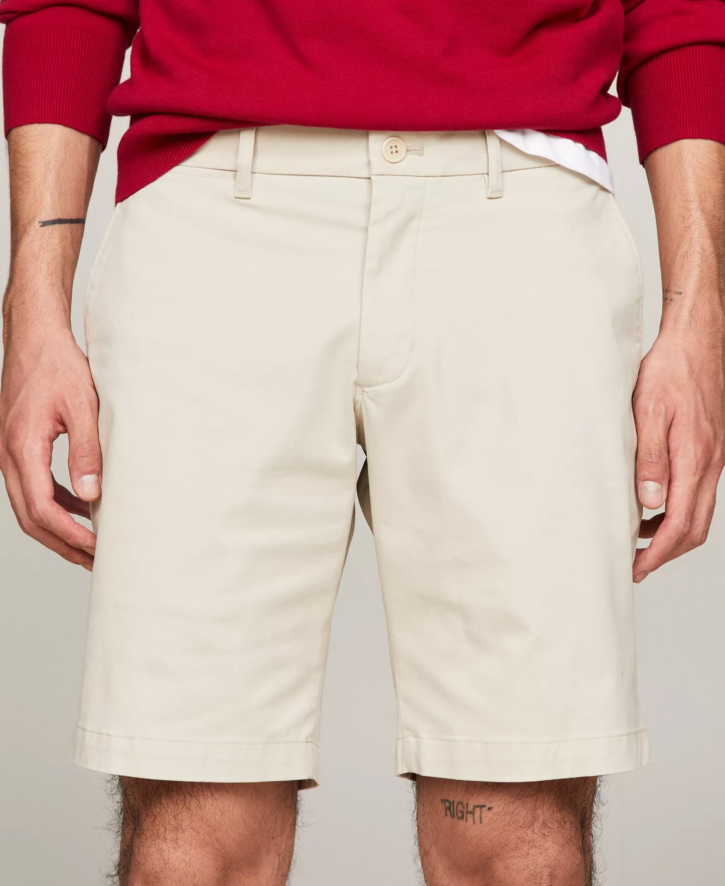 Tommy Hilfiger Men's Brooklyn 1985 9" Shorts  Bleached Stone Size 34