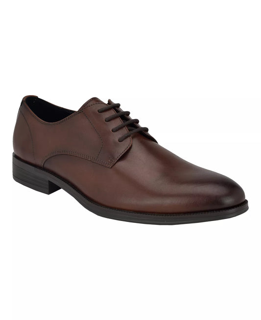 Calvin Klein Men's Jack Oxford Dress Shoes  Cognac Leather Size 11