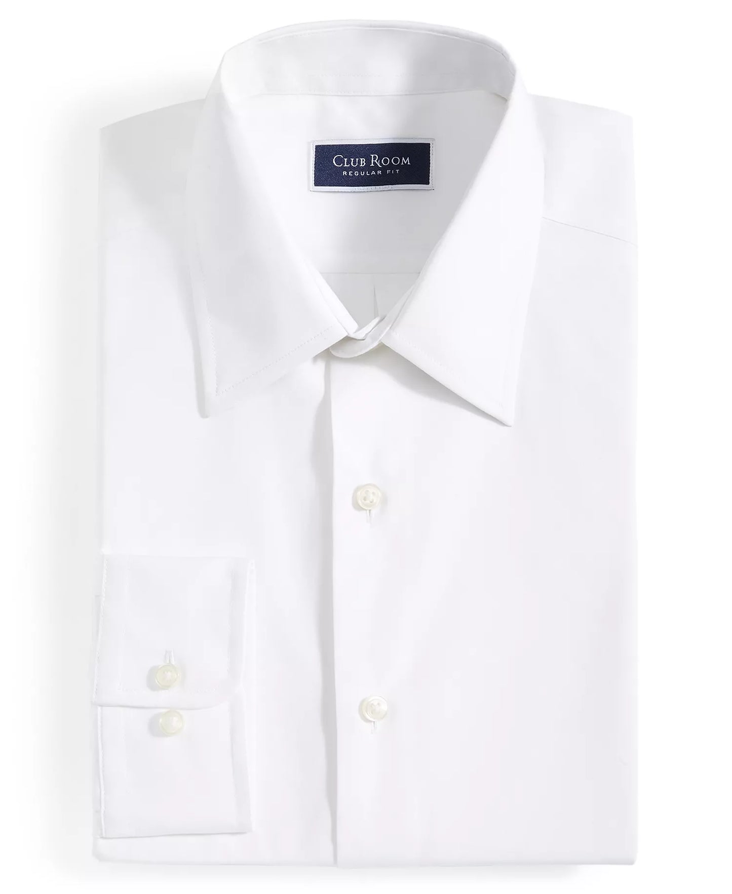 Men's Regular-Fit Performance Dress Shirt White 17.5 32/33