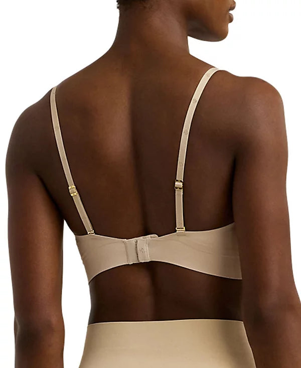 Lauren Ralph Lauren Women's Luxe Smoothing Wireless Bralette  Light Truffle Size XL