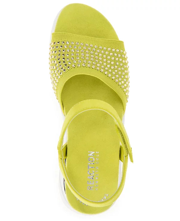 Kenneth Cole Reaction Women's Hera Sandals  Lime Zest Jewel Size 8