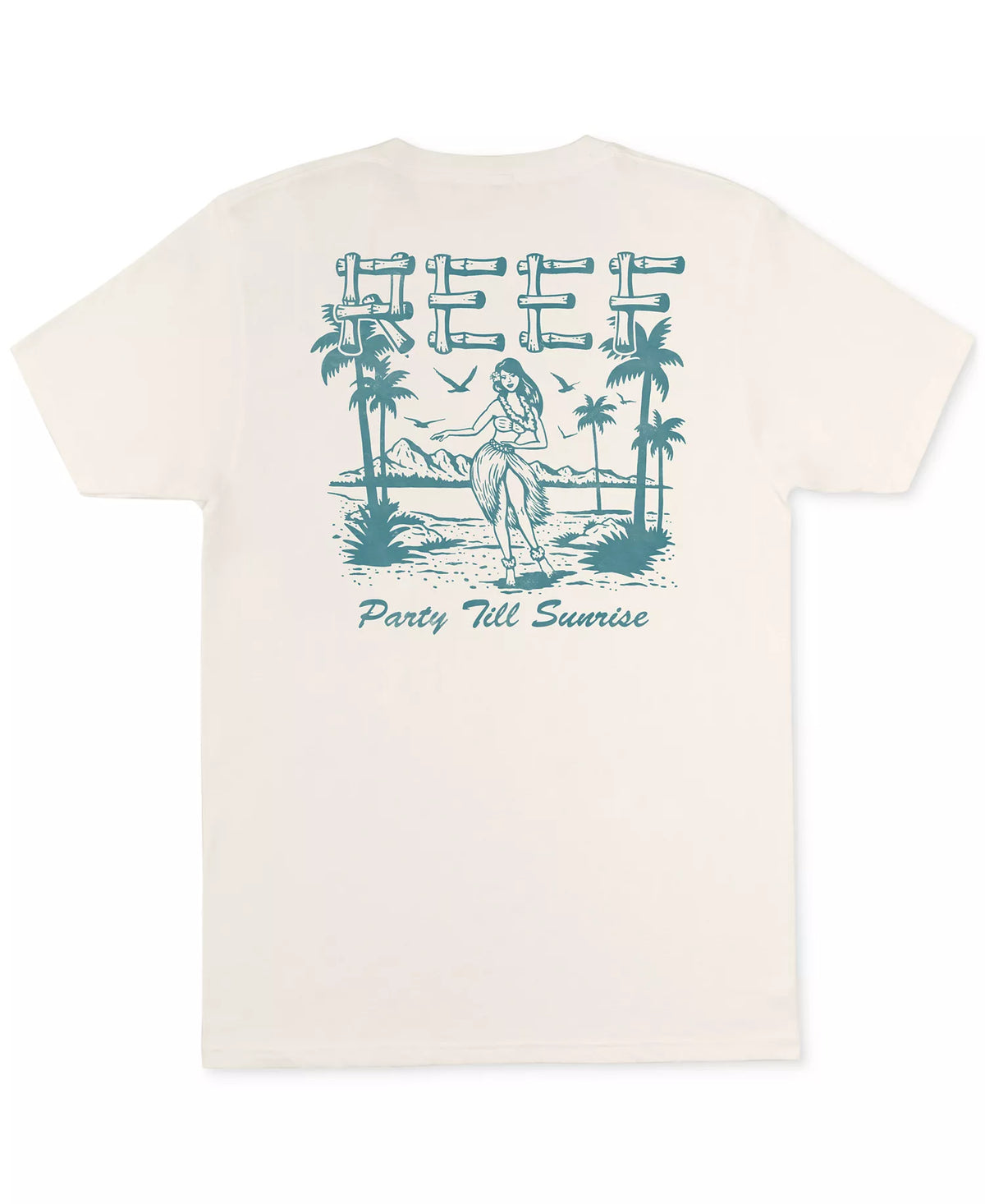 REEF Men's Islandgirl Short Sleeve T-Shirt  Vintage White Size XL