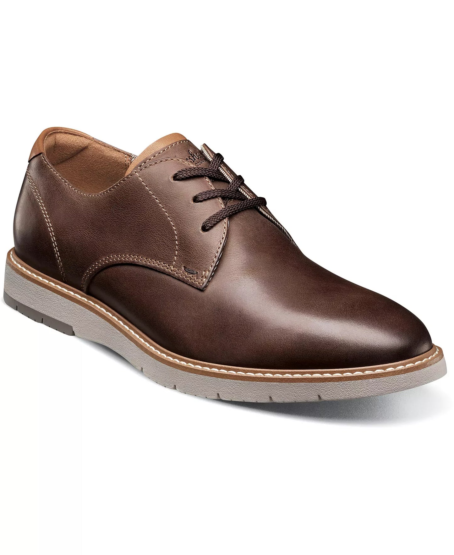 Florsheim Men's Vibe Plain Toe Oxford Lace Up Dress Shoes  Brown Ch Size 7.5W