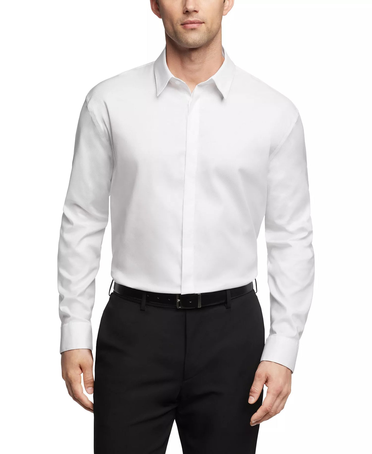Calvin Klein Men's Regular-Fit Infinite Color Dress Shirt  White 17 34/35