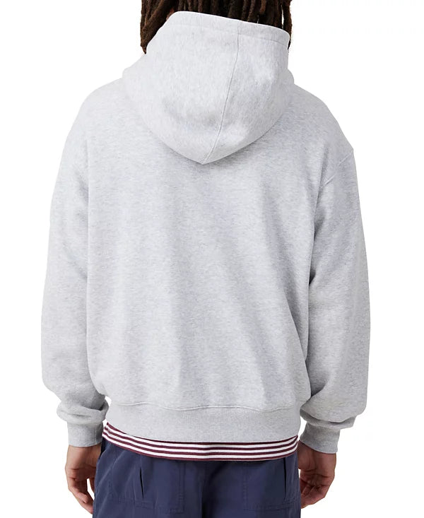 COTTON ON Men's Oversized Fleece Hoodie  Gray Marley Size S