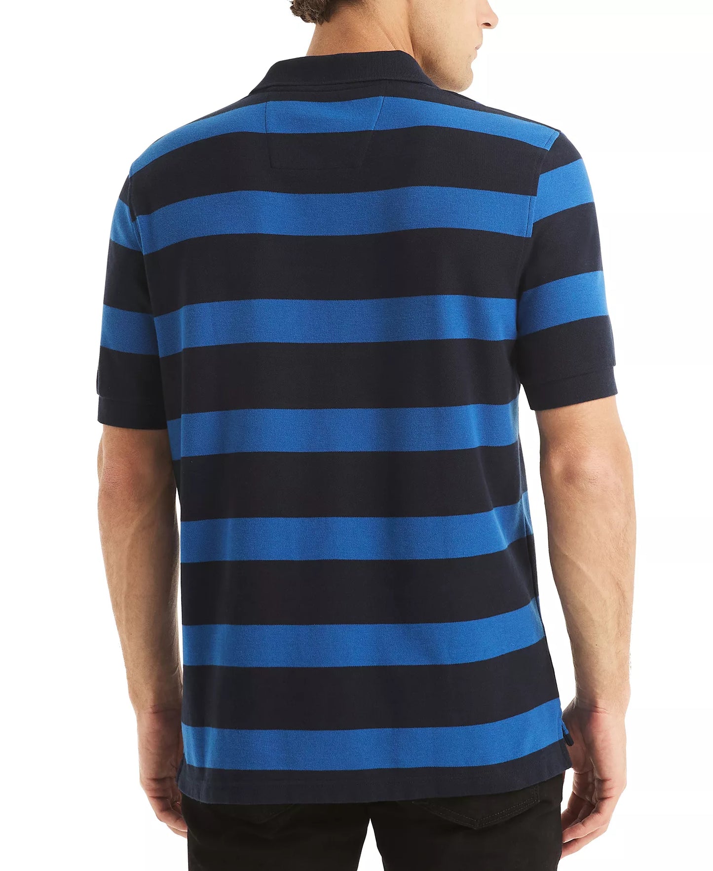 Nautica Men's Classic Short Sleeve Striped Deck Polo Shirt  Navy Size XL
