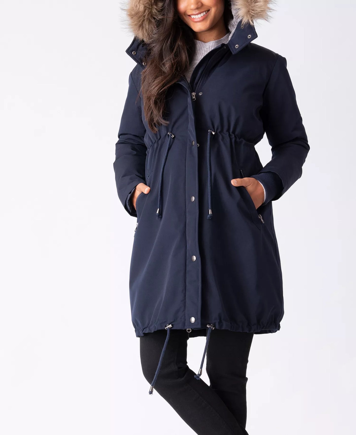 Seraphine Women's 3 in 1 Winter Maternity Jacket  Navy Size 8