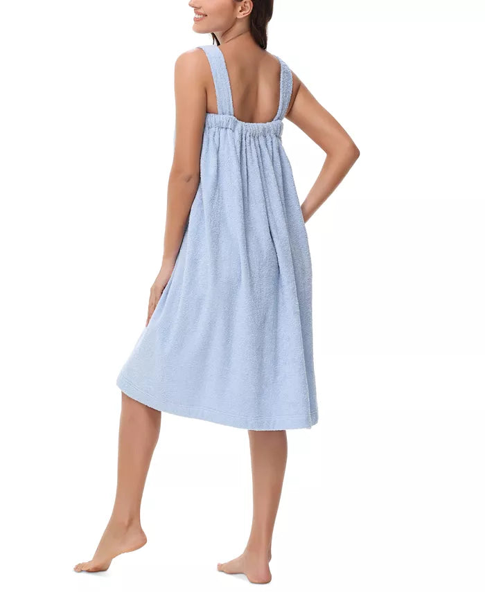 INK+IVY Women's Solid Terry Wrap with Straps  Blue One Size