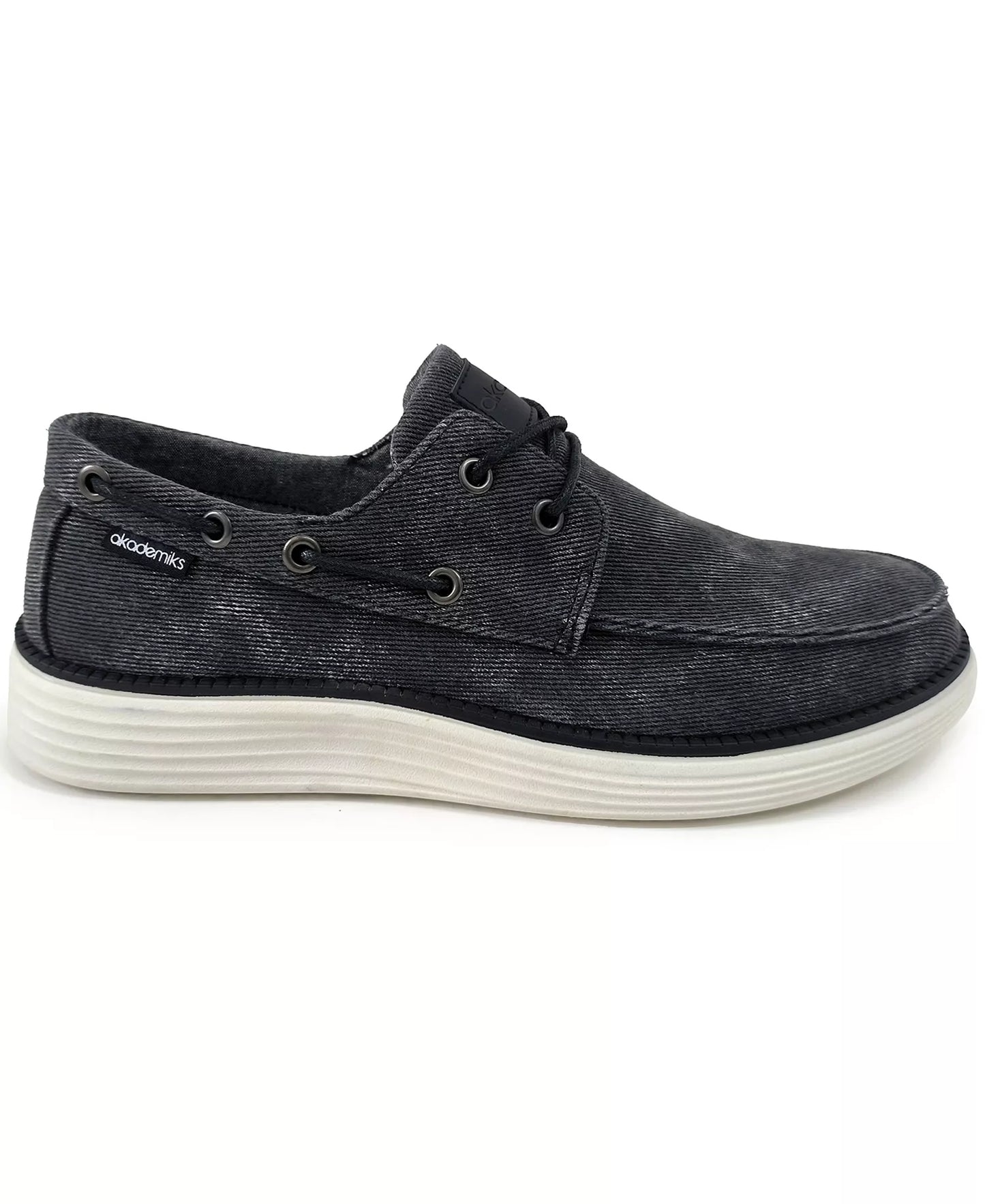 Akademiks Men's Knox Boat Shoes  Black Size 12