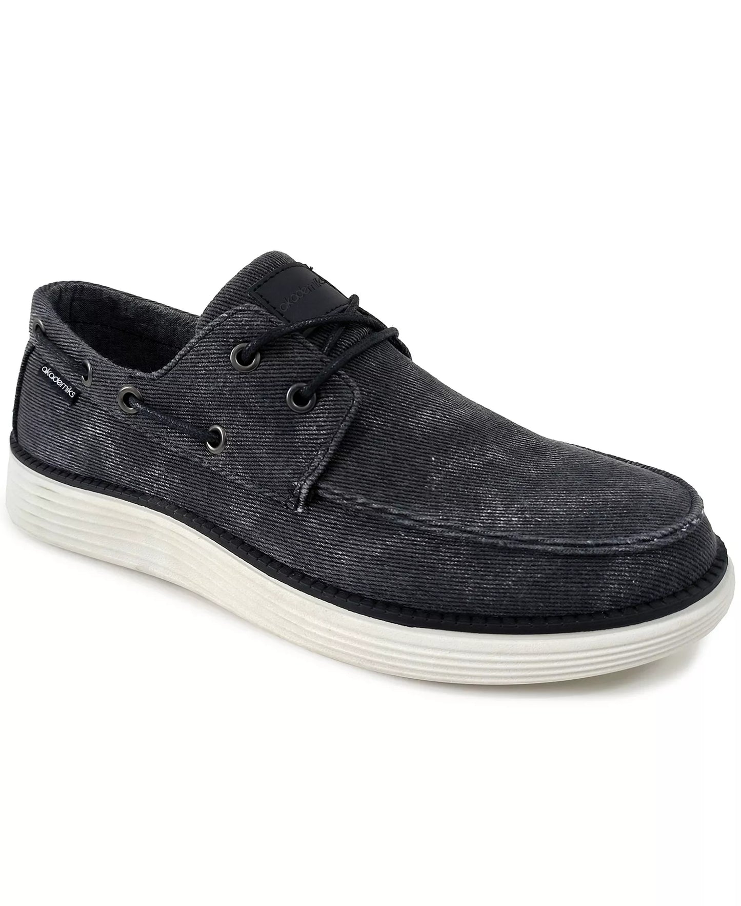 Akademiks Men's Knox Boat Shoes  Black Size 12