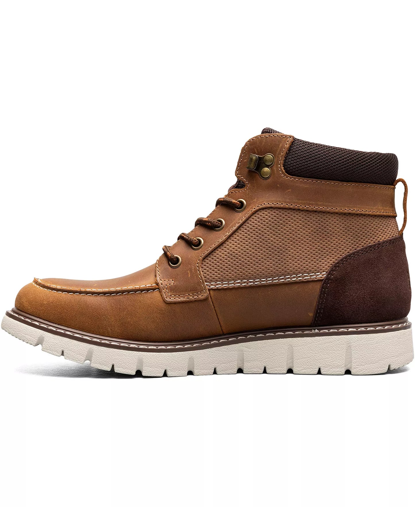 Nunn Bush Men's Karnak Moc Toe Boots  Tan/Charcoal Size 7