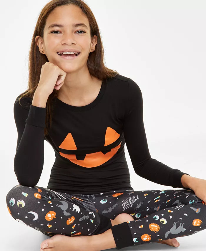 Holiday Lane Kids Mix It Snug Fit Matching Family Pajamas Set  Halloween Toss Size 14