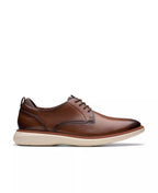 Clarks Men's Brantin Plain Toe Dress Casual Shoes  Dark Tan Leather Size 8.5W
