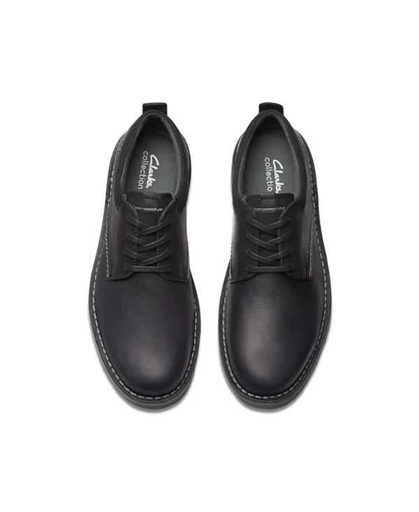 Clarks Collection Men's Eastridge Low Shoes  Black Leather Size 10.5