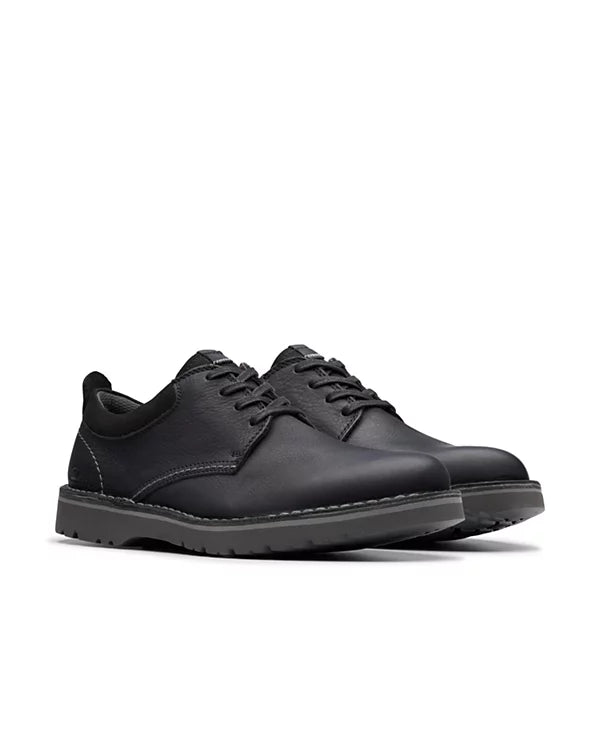 Clarks Collection Men's Eastridge Low Shoes  Black Leather Size 10.5