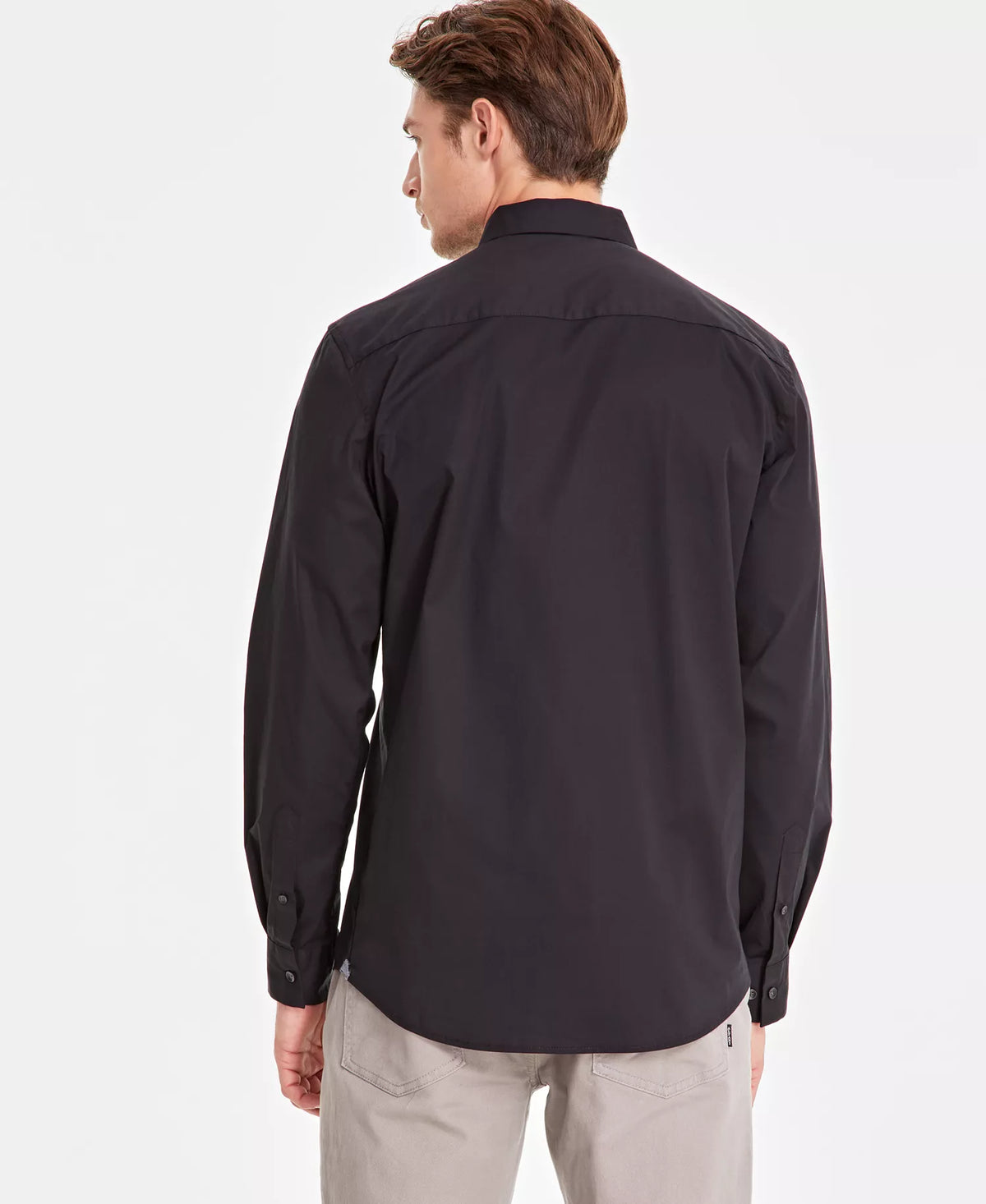 Alfani Men's Modern/Classic-Fit Stretch Dress Shirt  Deep Black Size 2XL