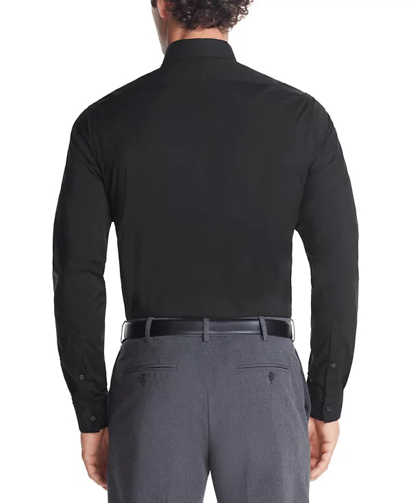 Calvin Klein Men's Slim-Fit Stretch Dress Shirt  Black 17 32/33