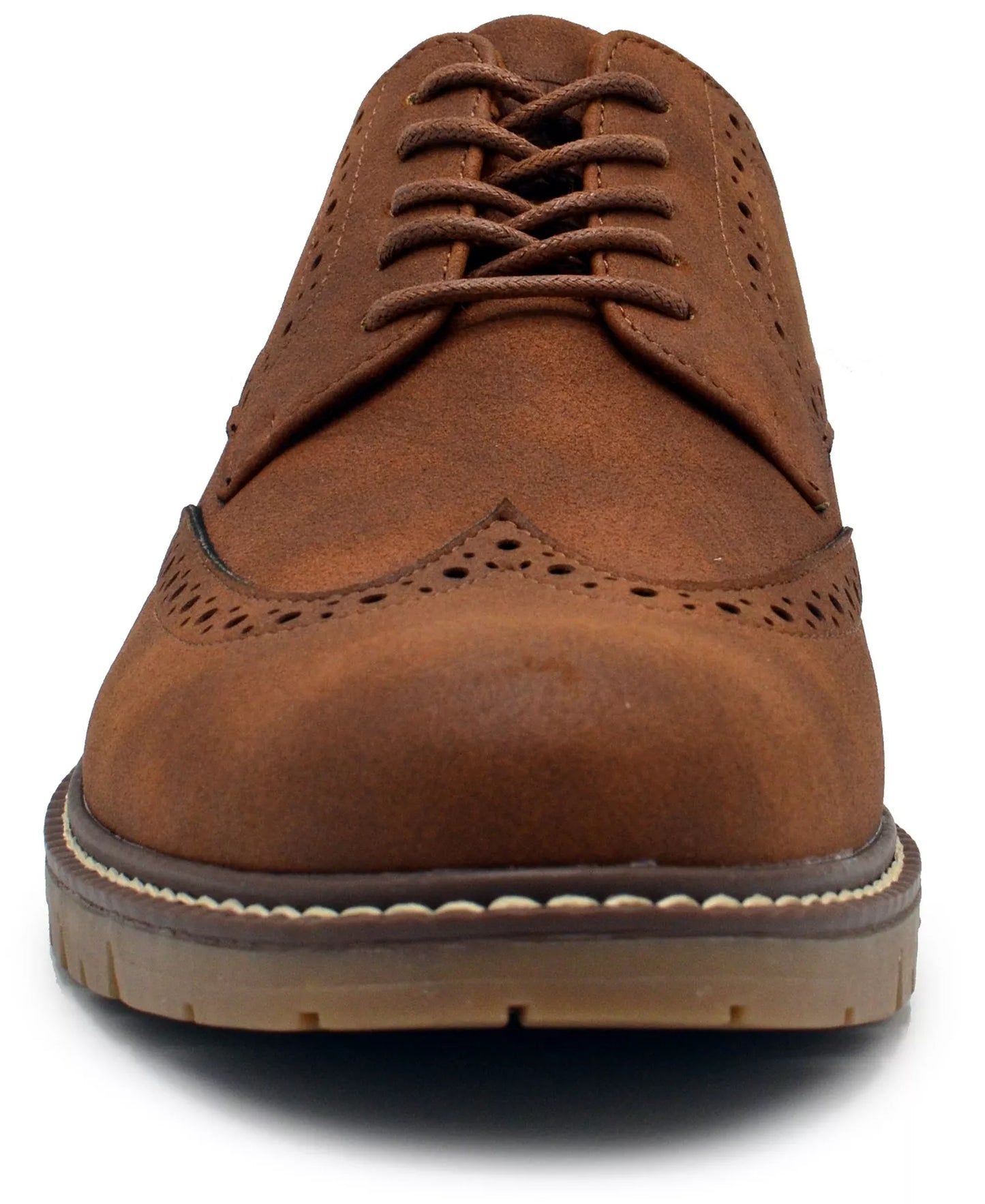 Aston Marc Men’s Manti Wingtip Oxford Shoes  Tan Size 8.5