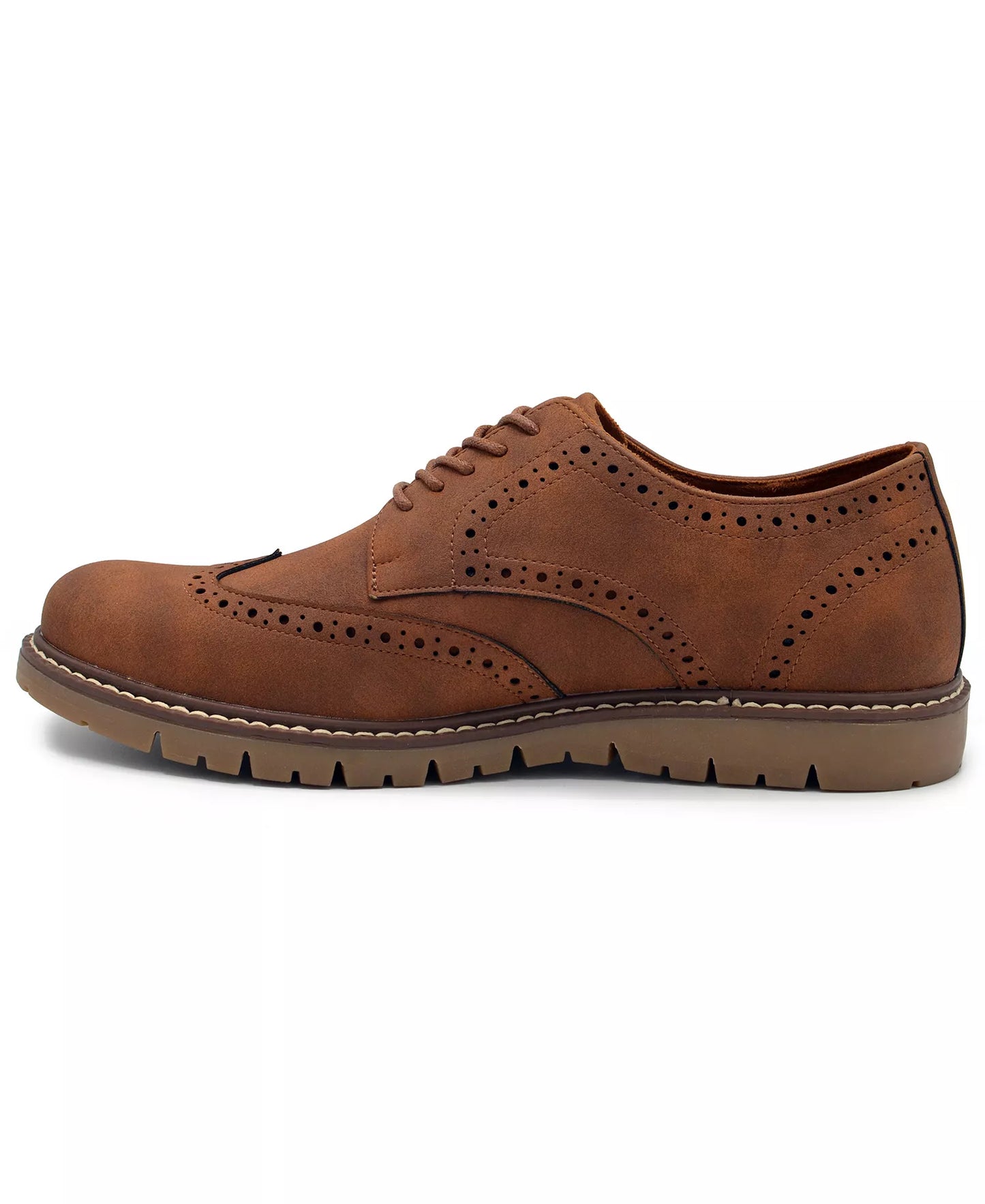 Aston Marc Men’s Manti Wingtip Oxford Shoes  Tan Size 8.5