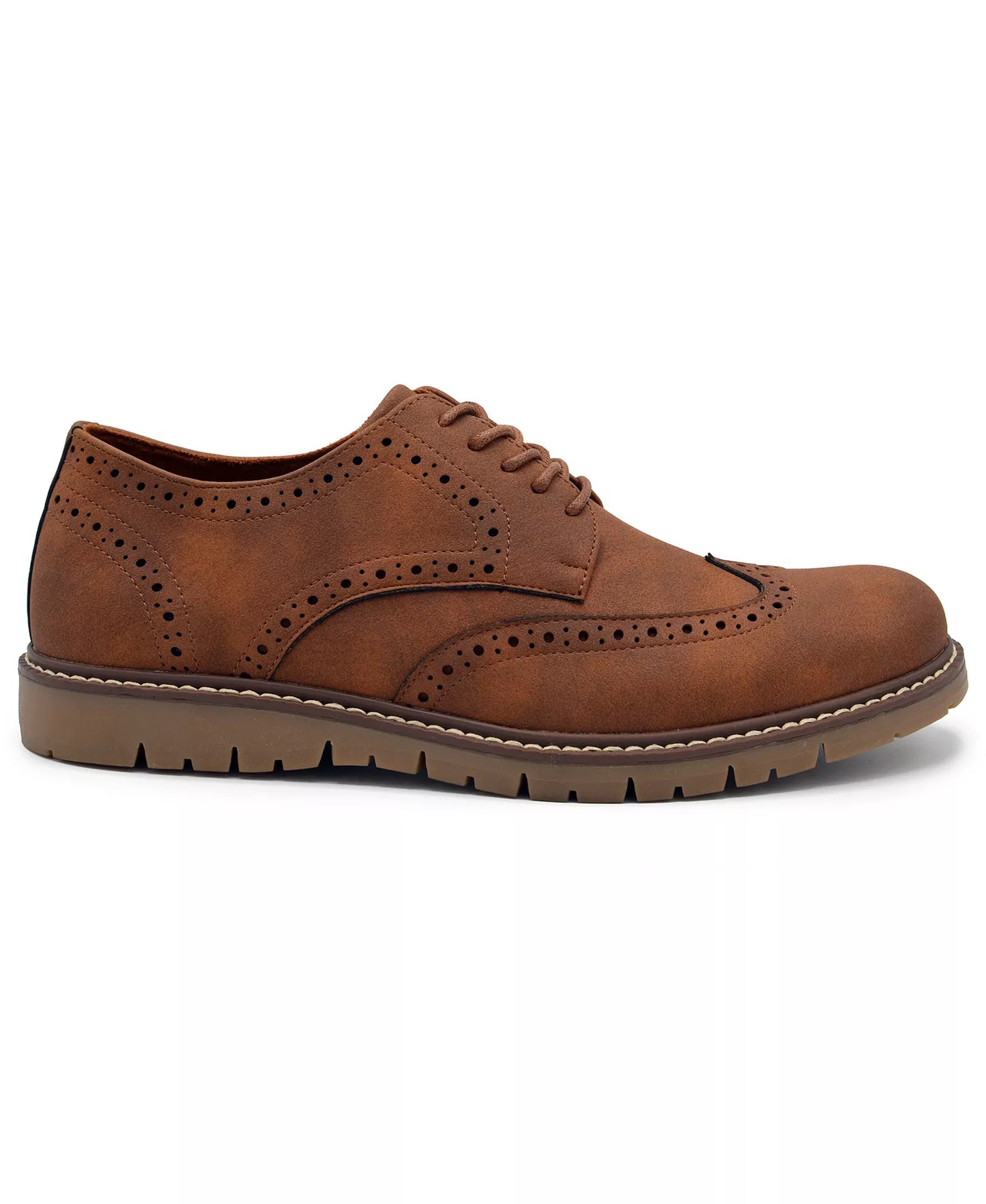 Aston Marc Men’s Manti Wingtip Oxford Shoes  Tan Size 8.5