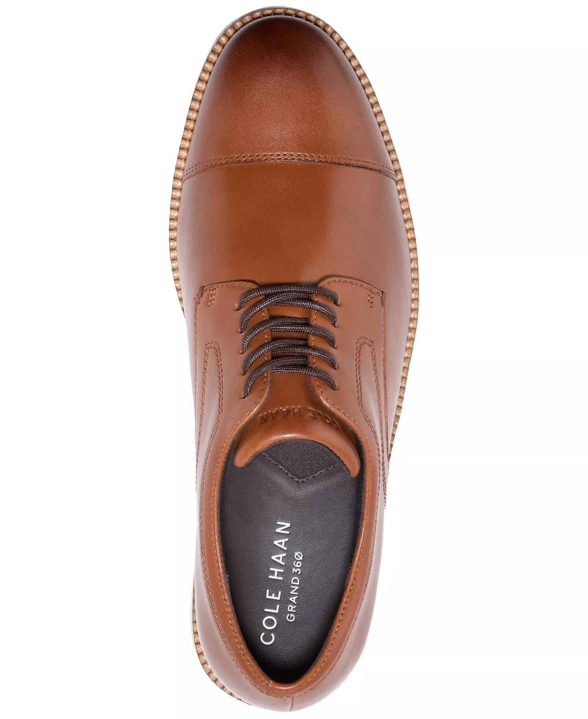 Cole Haan Men's FlexGrand 360 Cap-Toe Oxford Dress Shoes  British Tan/Ivory Size 11.5