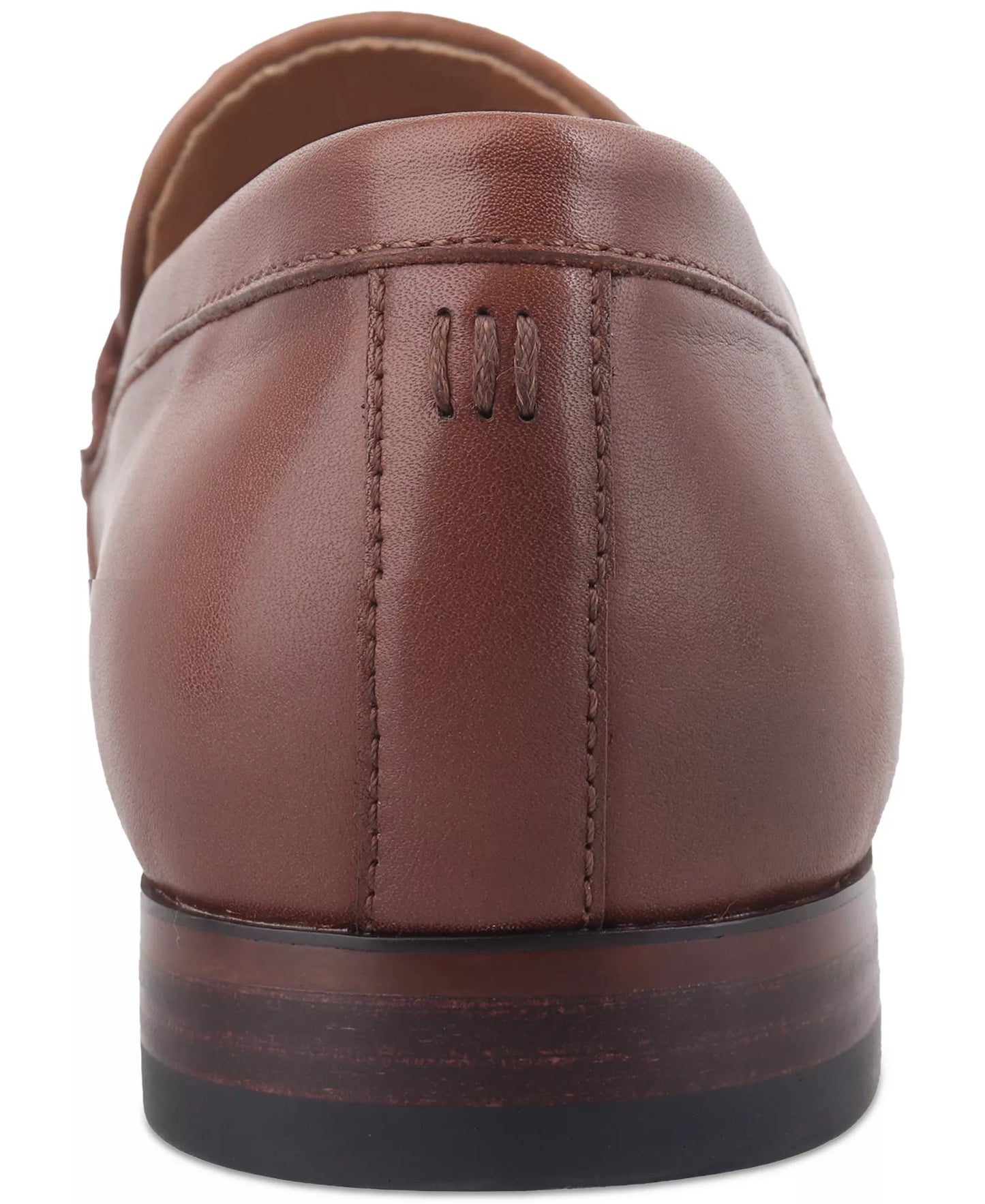 Bar III Men's Beau Basketweave Apron Toe Penny Loafers  Brown Sm Size 10.5
