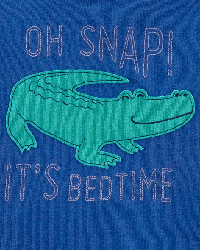 Carters Toddler 4-Piece Alligator 100% Snug Fit Cotton Pajamas  Color Blue Size 2T