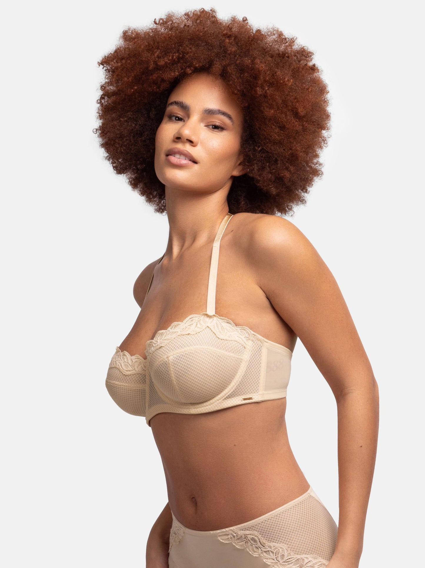 Dorina Addison Curves Non Padded w/Wire 1/2 Cup Wired Bra  Sand Beige Size 42C